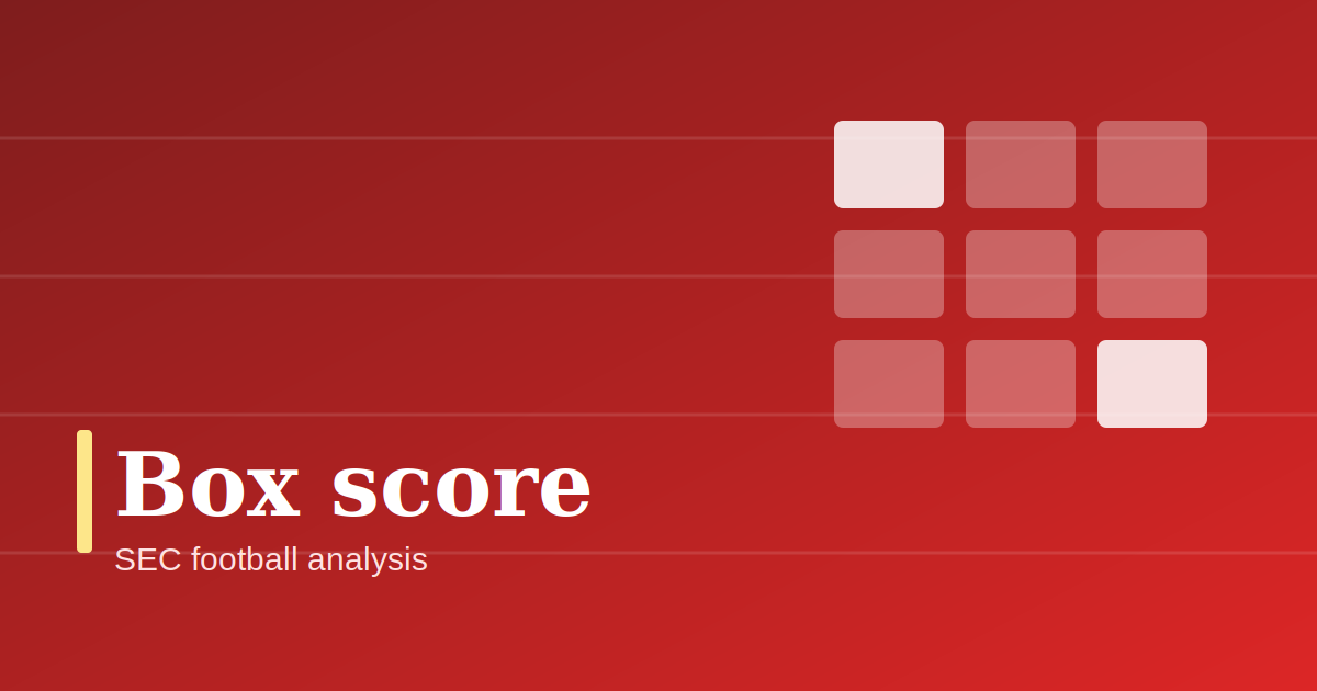 Illustration for How to Read a College Football Box Score